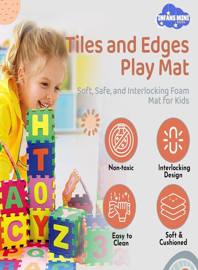 Infans Mini Alphabet Mats for Kids, EVA Interlocking Puzzle Foam Mat for Kids Soft & Durable, Ideal for Early Learning Alphabet and Number in Playtime-36 Pieces(Small, Multicolour) - Image 2